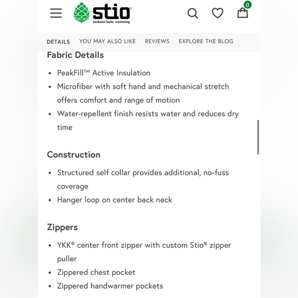 Stio Men's Fernos Insulated Vest Large - Picture 3 of 6